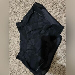 black camo lululemon shorts